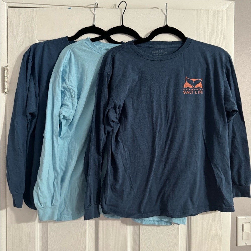 3 Youth Xl long sleeve Salt Life Shirts